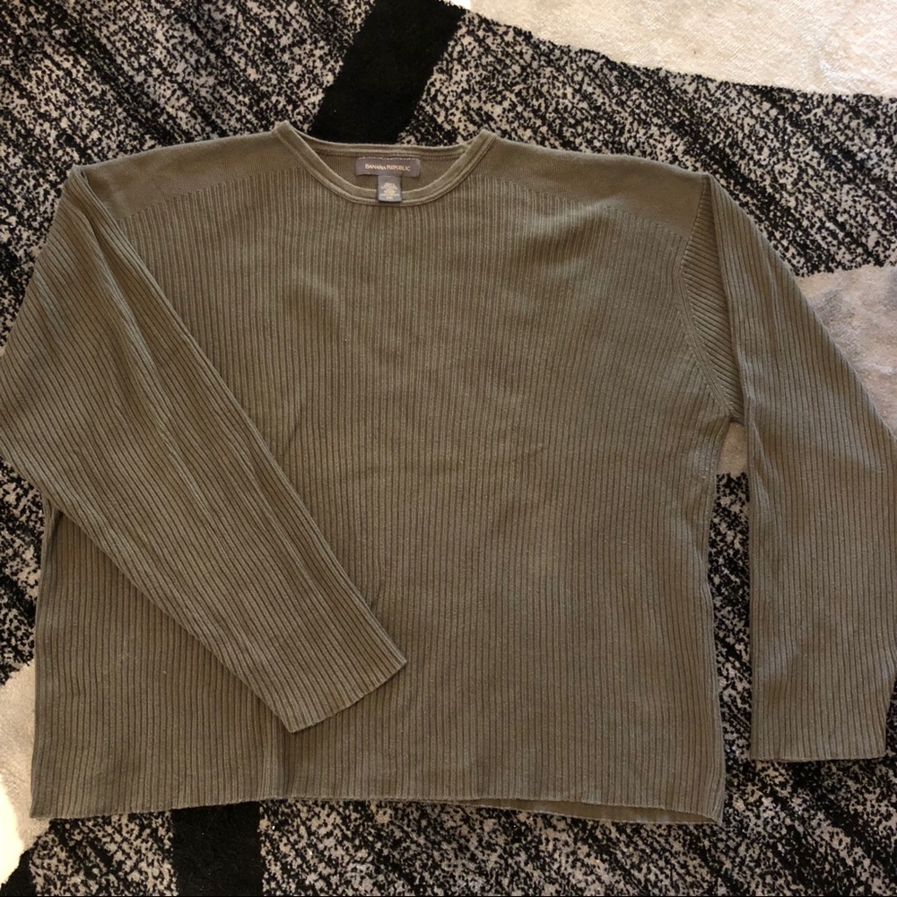 BANANA REPUBLIC Crew Neck Sweater, Mult Textures